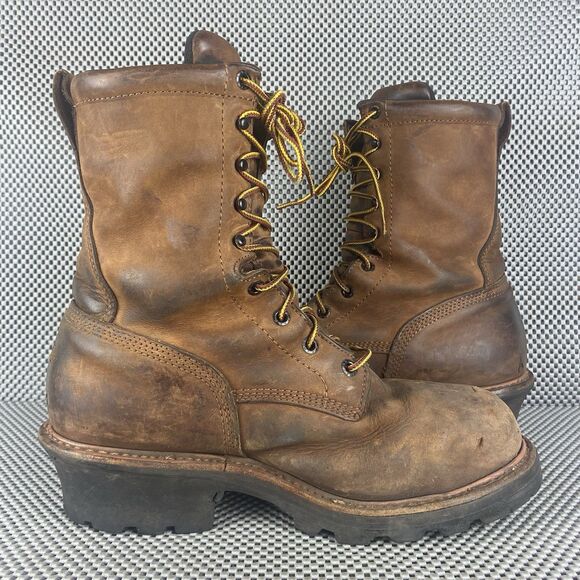 Red Wing Shoes 4420 Logger Boots Mens Size 9 Brown Leather Waterproof Lace Up main image 11